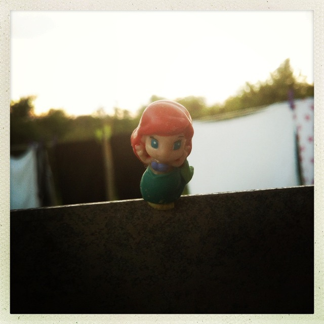 La rouquine, au coucher du soleil...